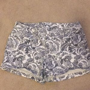 Flower print dressy shorts